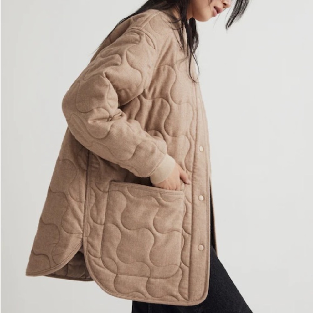 NWT Madewell Quilted Oversized Bomber Jacket